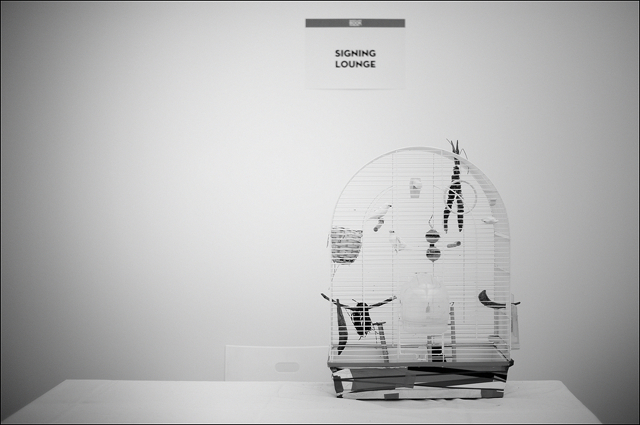 Bird cage of Anouk Kruithof at signing lounge Photo + Art Book Deichtorhallen Hamburg