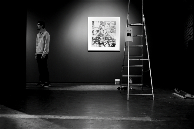 Hanging of the Ron Gallela exhibition at C/O Berlin