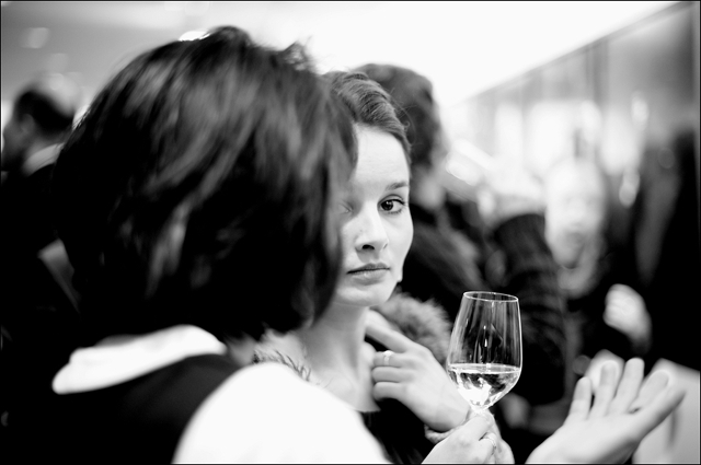 Guests at the opening reception of Jim Rakete exhibition Berlin