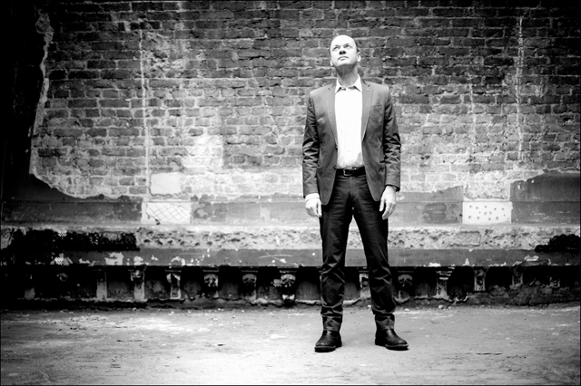 Stephan Erfurt under the glass roof of the former auditorium in the Postfuhramt Berlin