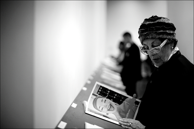 Visitor at Kasseler Fotobuchtage at Le Bal Paris