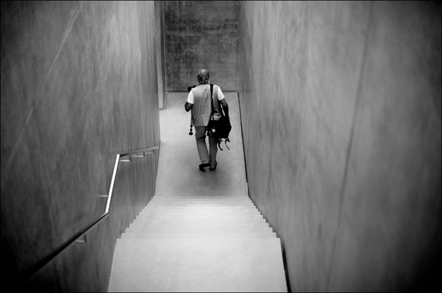 Press photographer at Kunsthaus Bregenz